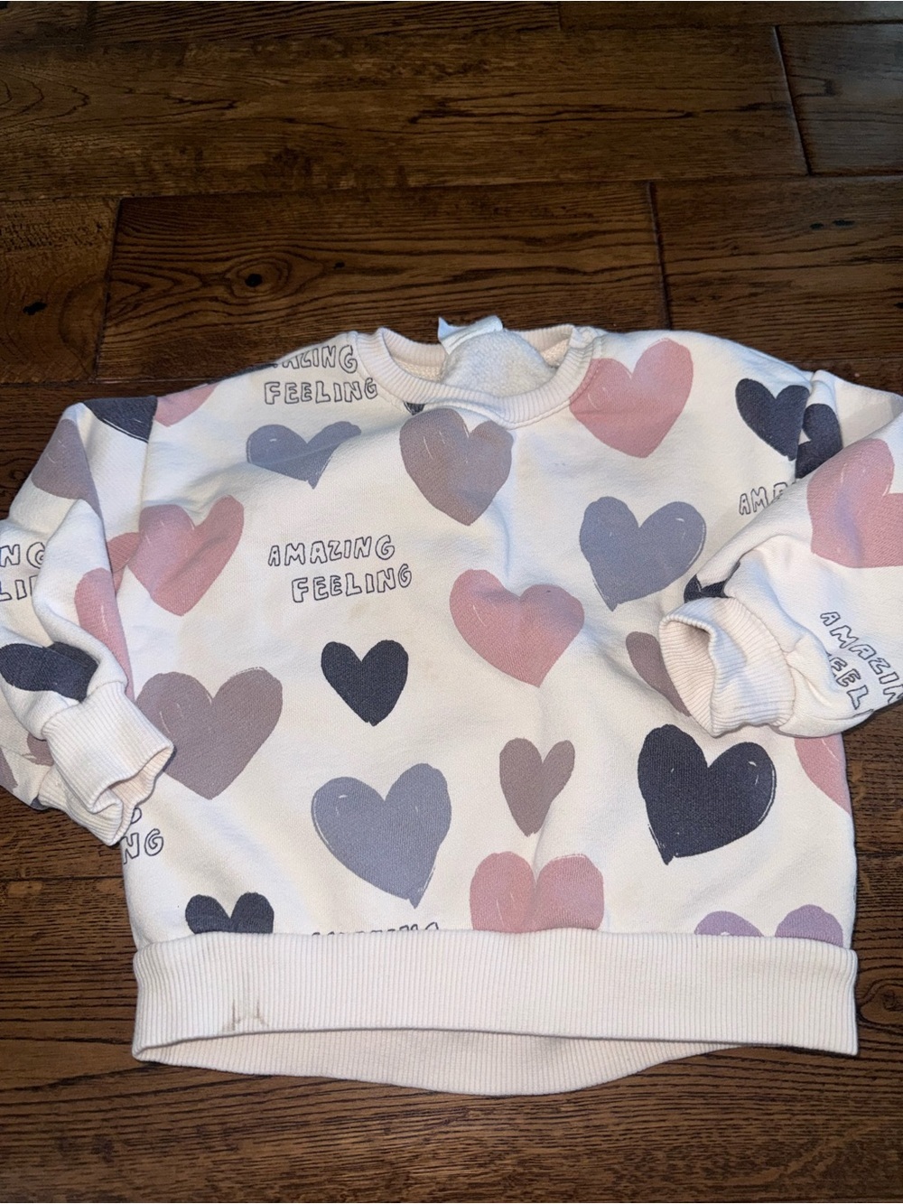 Zara Hearts Crewneck Size 3
